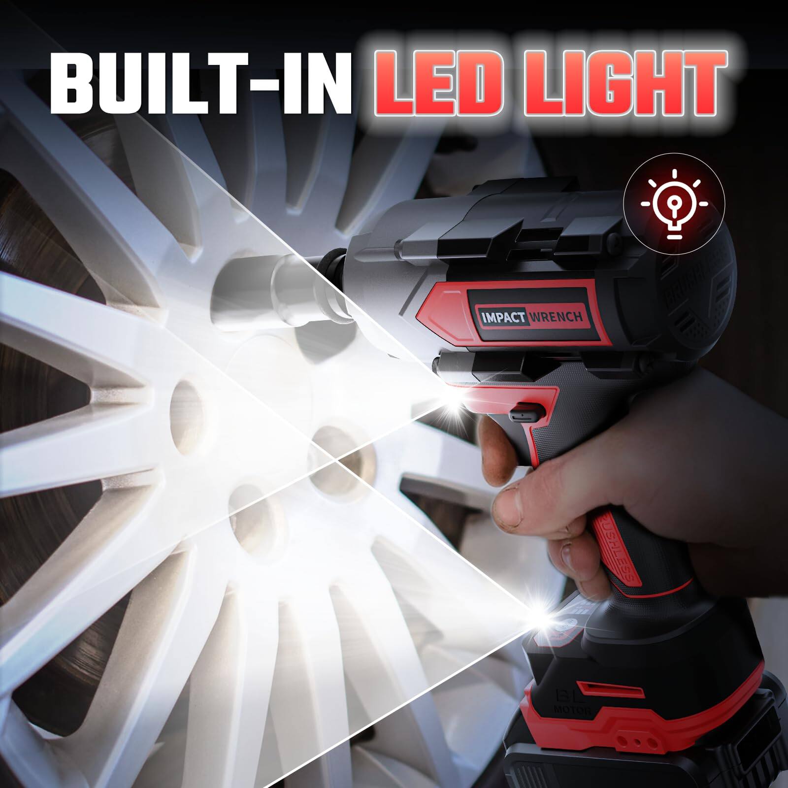 BUILT-IN LED LIGHT

IMPACT WRENCH