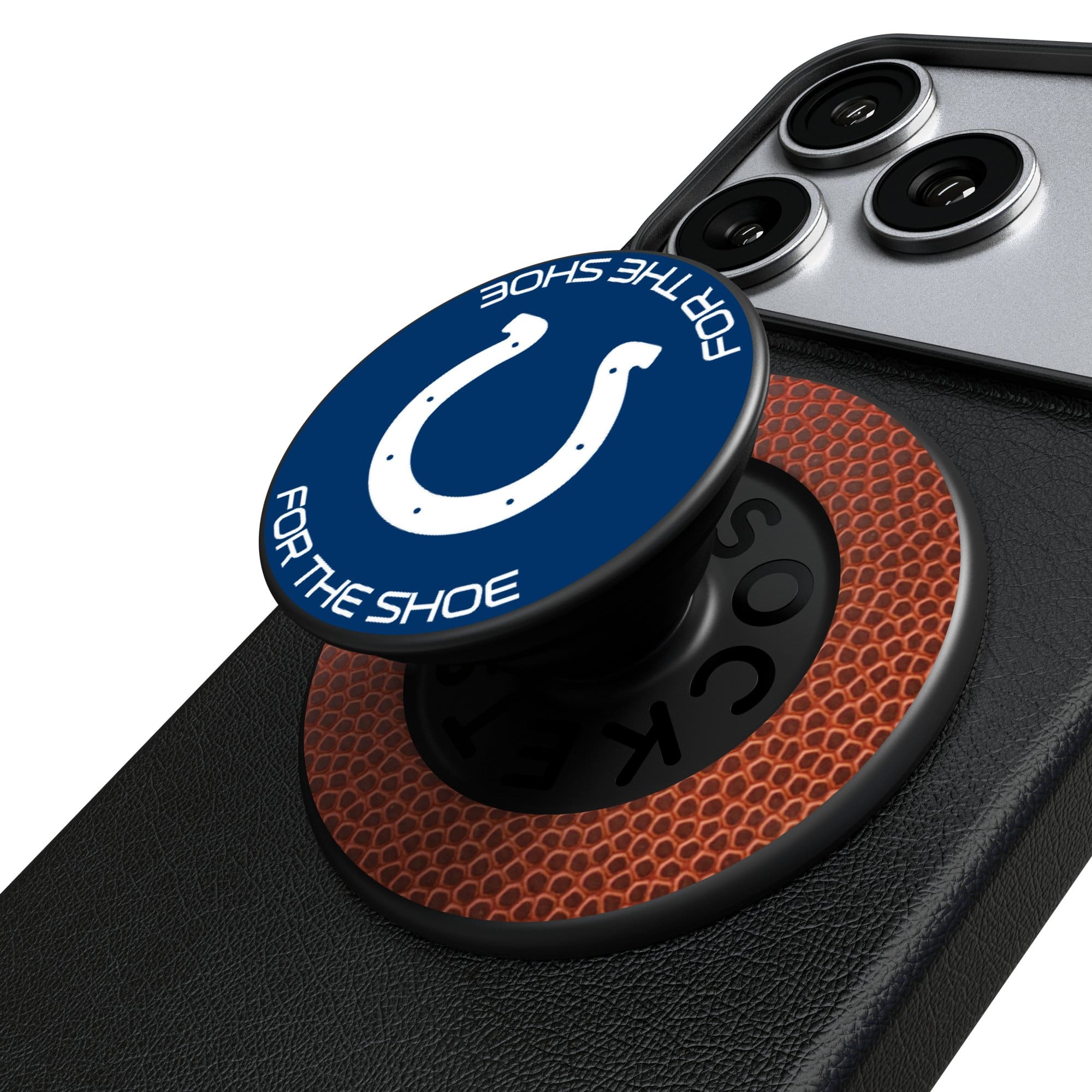 Keyscaper - Indianapolis Colts Endzone Solid PopSockets Magnetic Phone Grip & Stand - No Size - Black