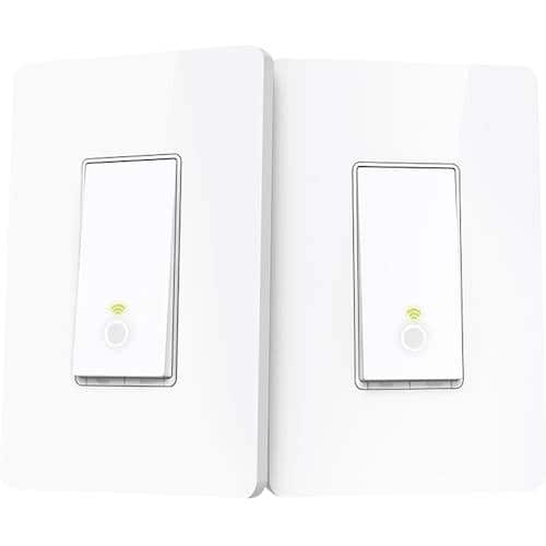 Front. TP-Link - Kasa Wi-Fi Smart Light Switch 3-Way Kit - White.