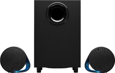 Logitech - G560 LIGHTSYNC 2.1 Bluetooth Gaming Speakers with Game Driven RGB Lighting (3-Piece) - Black - Front_Zoom