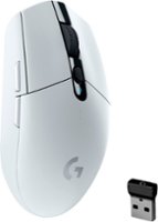 Logitech - G305 LIGHTSPEED Wireless Optical 6 Programmable Button Gaming Mouse with 12,000 DPI HERO Sensor - White - Front_Zoom