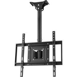 Apollo Enclosures - Adjustable Height TV Ceiling Mount For Apollo Enclosure or Most 32" - 65" TVs - Extends 48" - Black - Left_Zoom