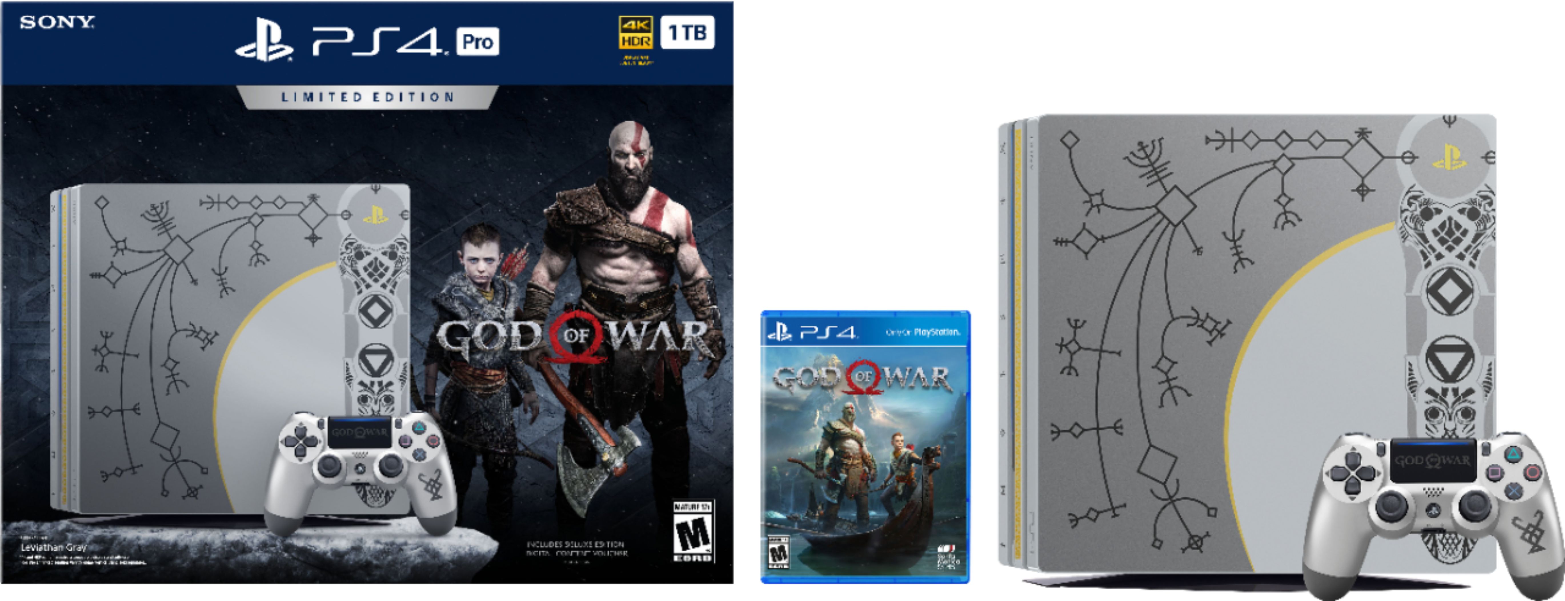 samlet set Herre venlig søskende Best Buy: Sony PlayStation 4 Pro 1TB Limited Edition God of War Console  Bundle 3002212