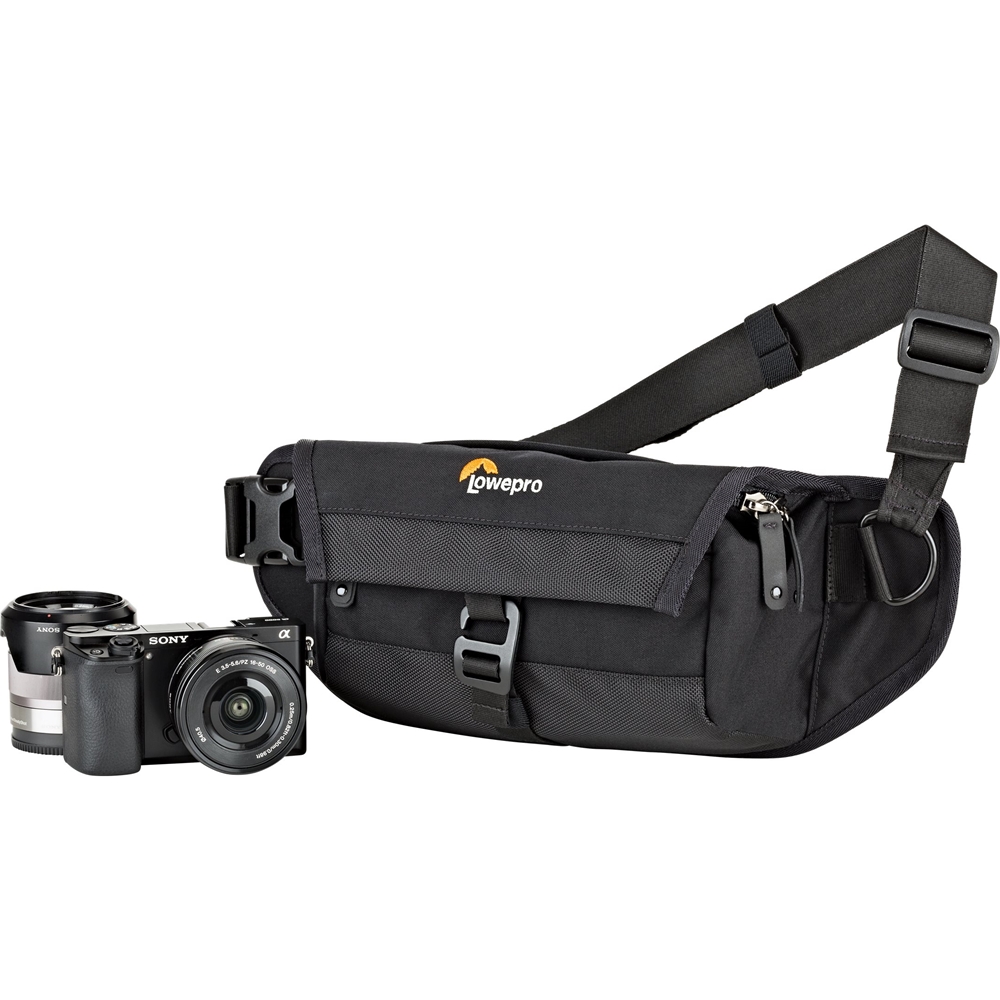 Angle View: Lowepro - m-Trekker Camera Belt Bag - Black Cordura