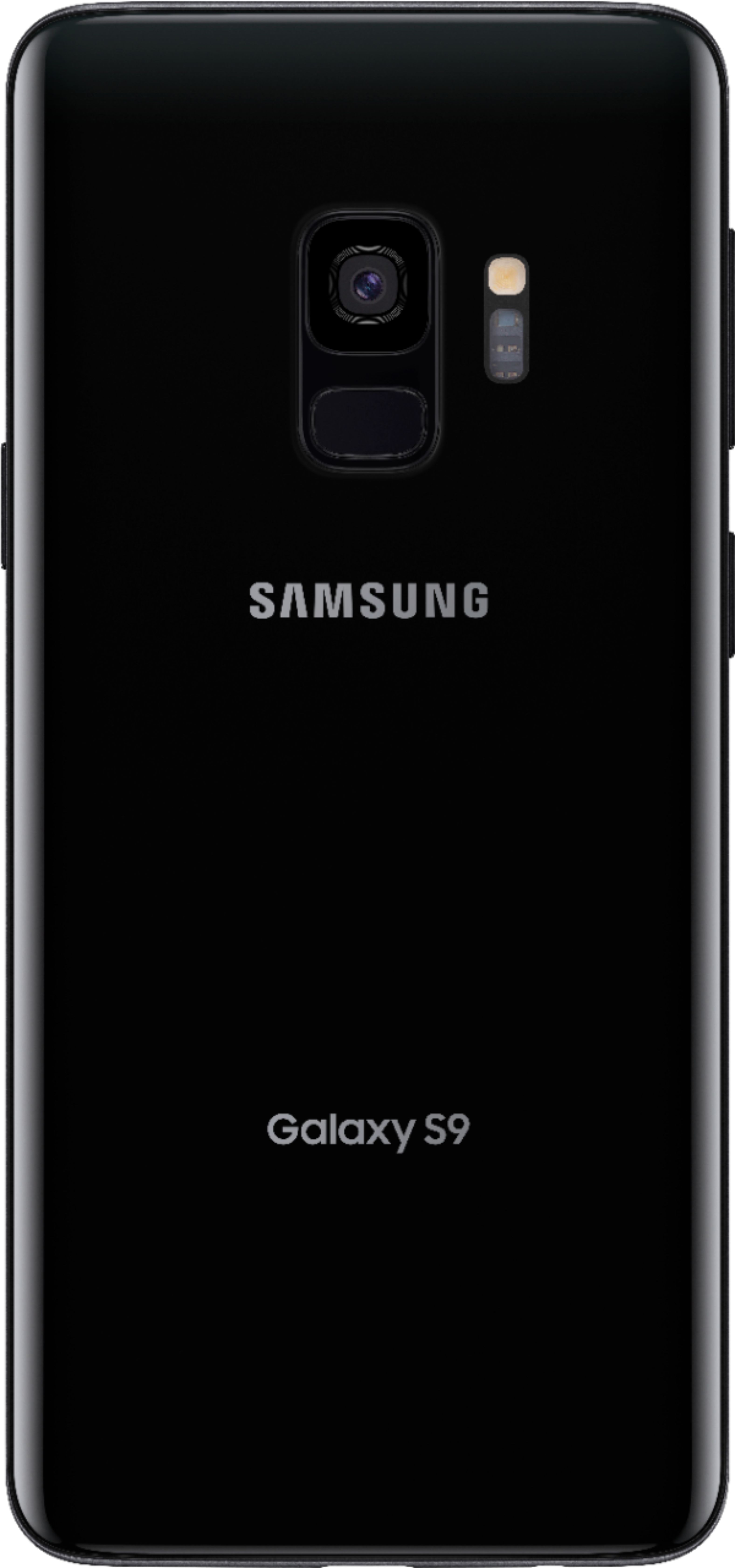 Back View: Samsung - Geek Squad Certified Refurbished Galaxy S9 64GB (Unlocked) - Midnight Black
