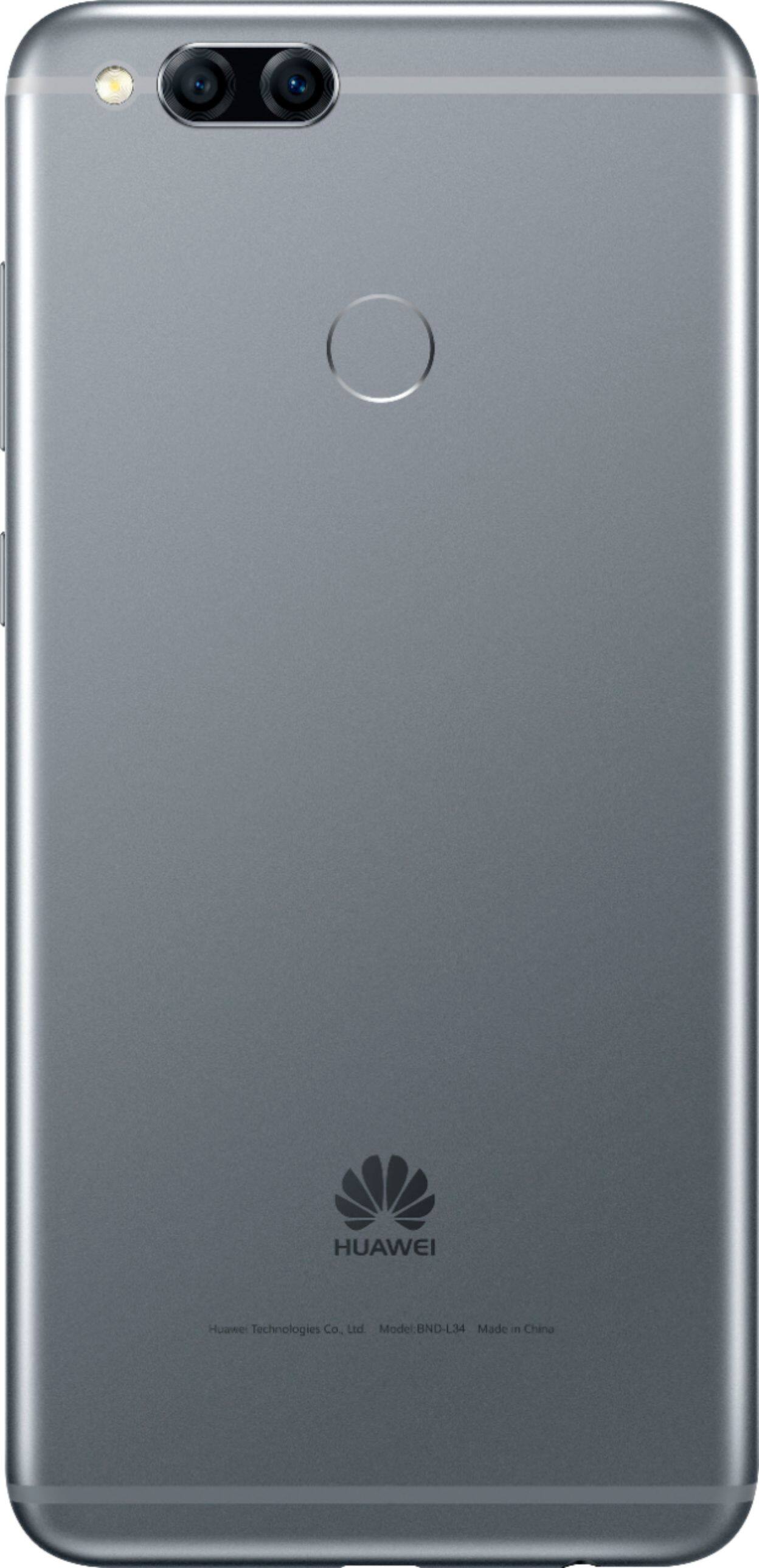 Back View: Huawei - Geek Squad Certified Refurbished Mate SE 4G LTE with 64GB Memory Cell Phone (Unlocked) - Gray
