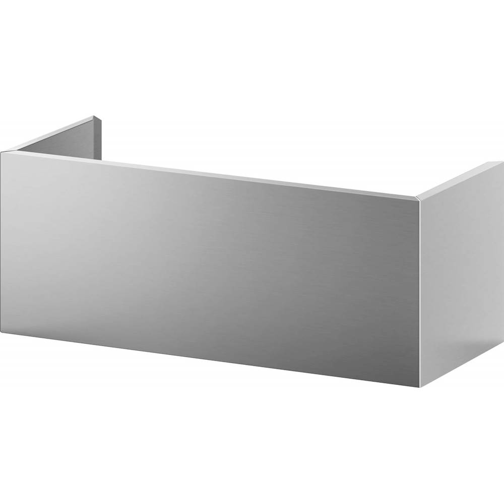 Left View: Zephyr - Duct 42 in. x 12 in. Duct Cover for Tempest II Range Hood - Stainless steel