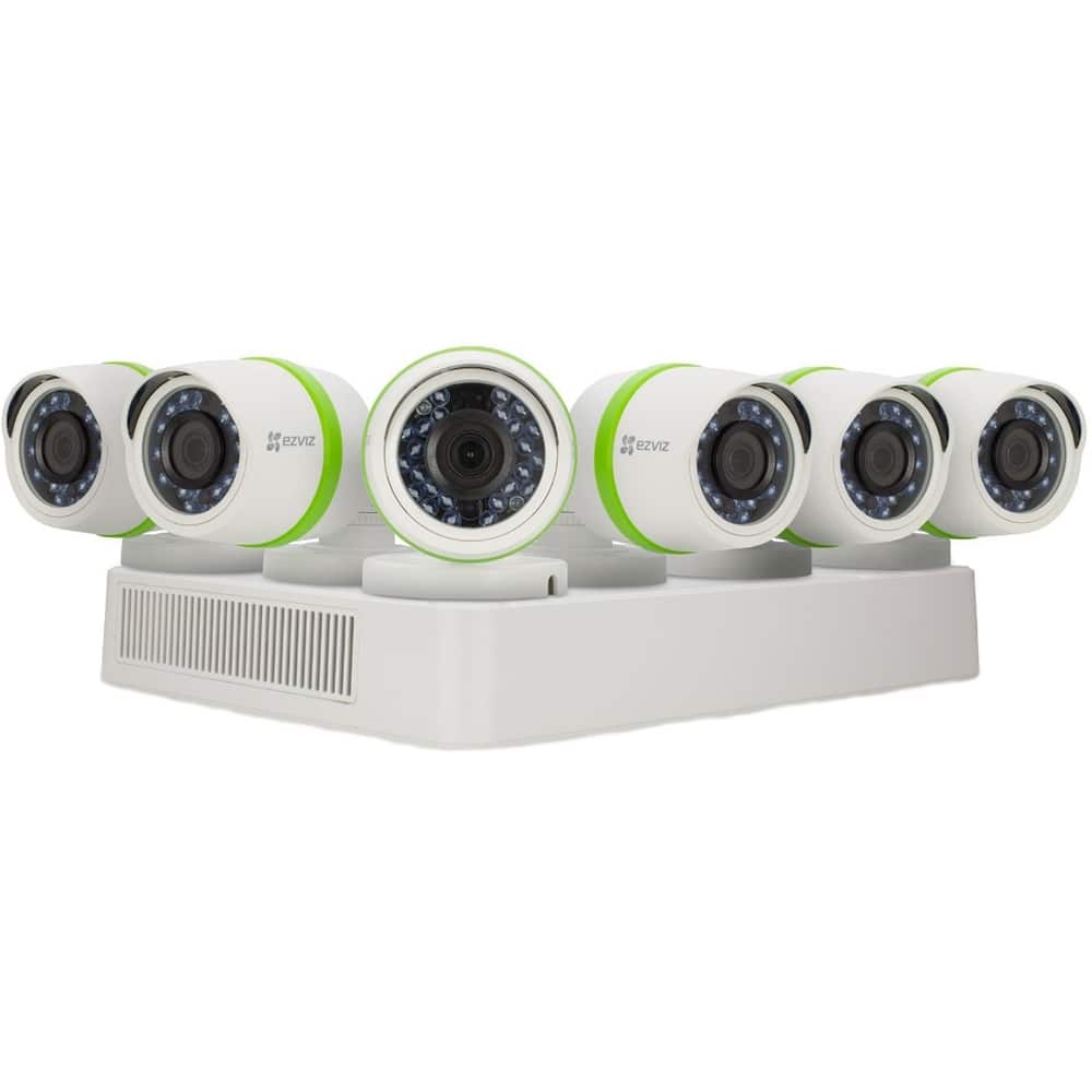 Front. EZVIZ - 8-Channel, 6-Camera Indoor/Outdoor Wired 1080p 2TB DVR Surveillance System.