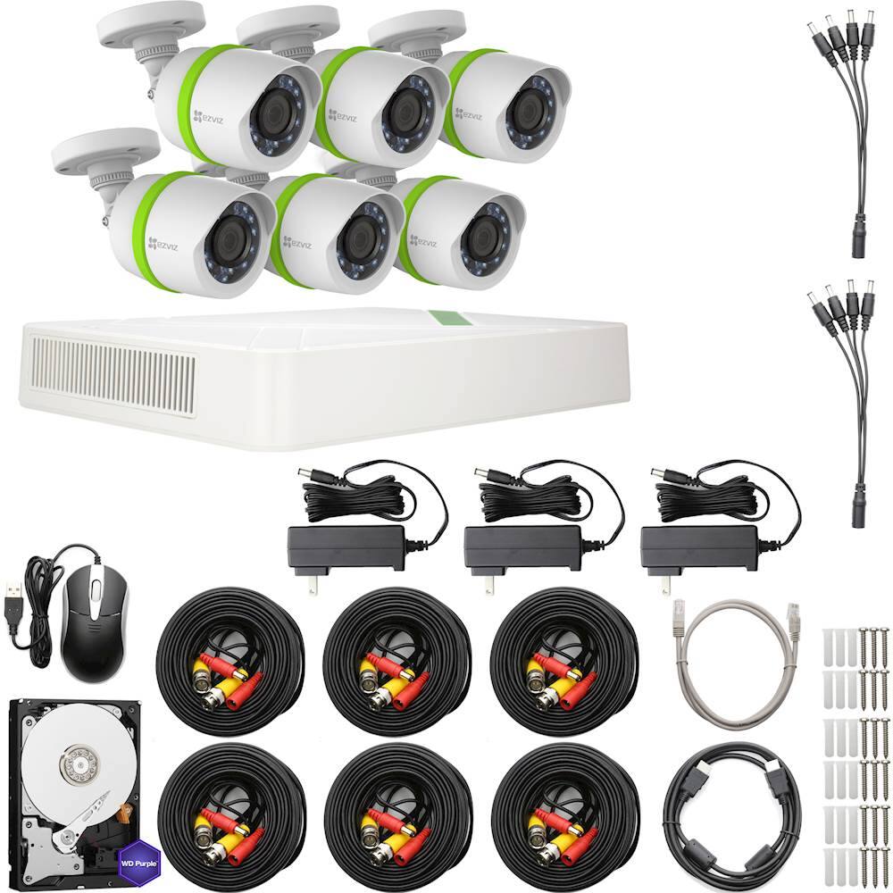 Customer Reviews: EZVIZ 8-Channel, 6-Camera Indoor/Outdoor Wired 1080p ...