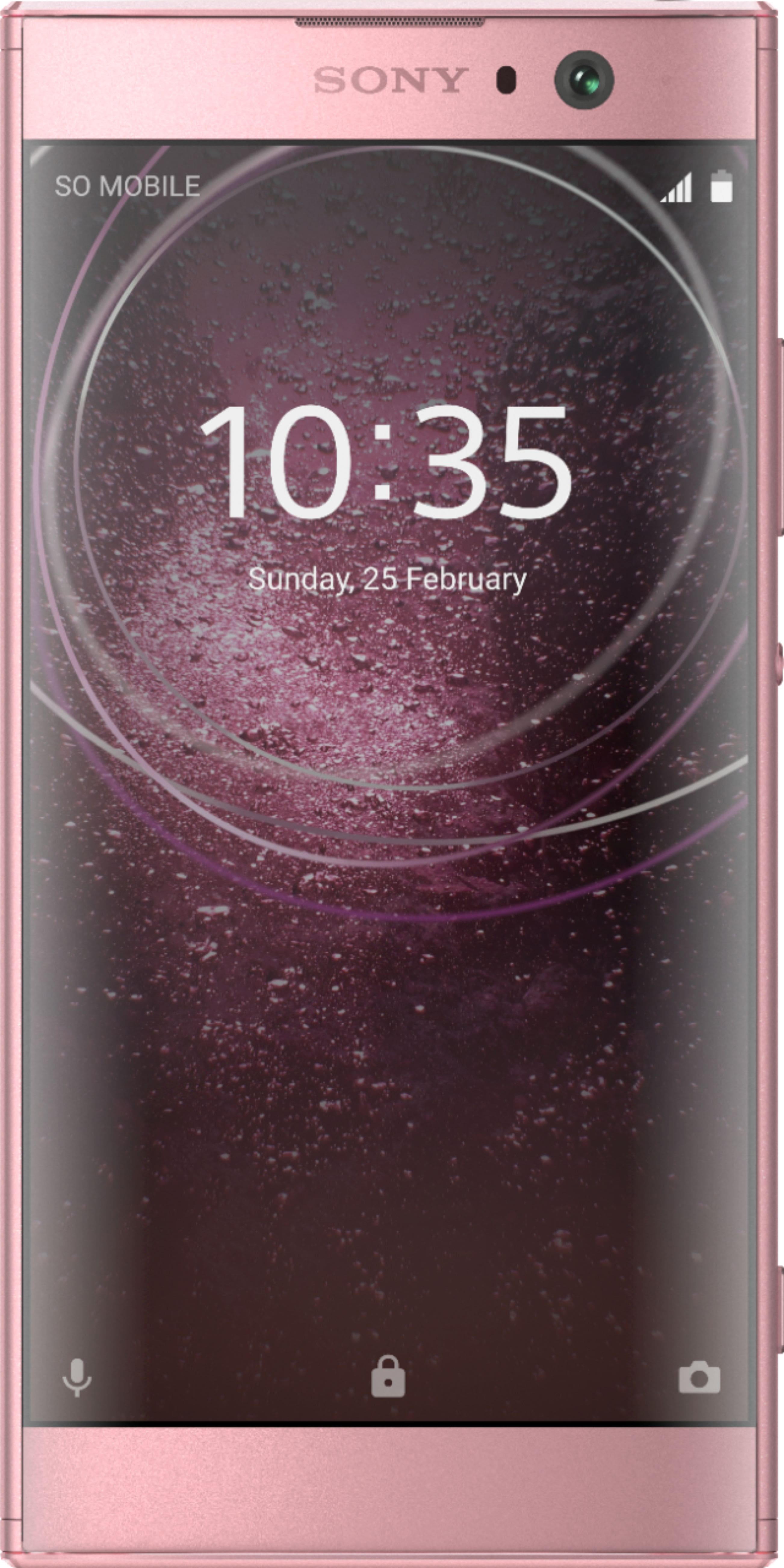 Front. Sony - Geek Squad Certified Refurbished Xperia XA2 4G LTE with 32GB Memory Cell Phone (Unlocked) - Pink.