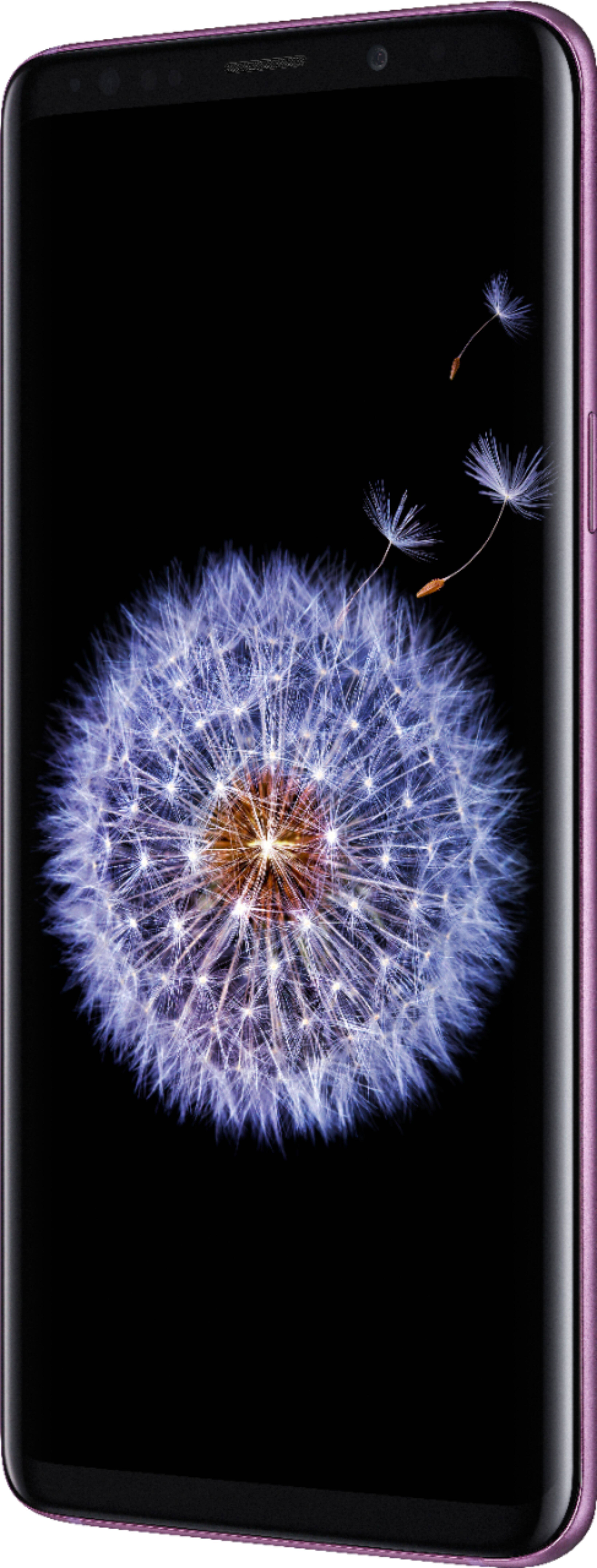 Left. Samsung - Geek Squad Certified Refurbished Galaxy S9+ 64GB (Unlocked) - Lilac Purple.