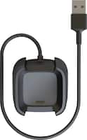 Fitbit - Charging Cable for Fitbit Versa and Versa Lite - Black - Front_Zoom