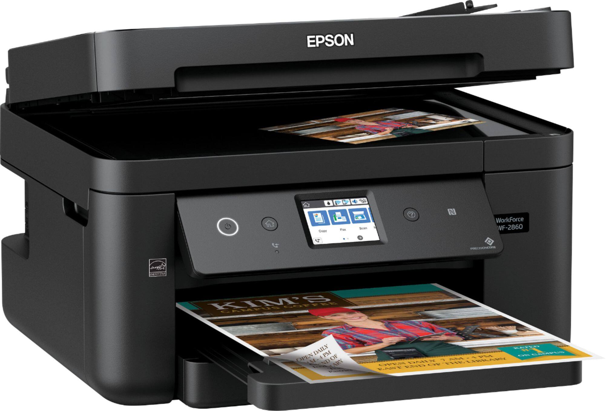Alt View 19. Epson - WorkForce WF-2860 Wireless All-In-One Inkjet Printer - Black.