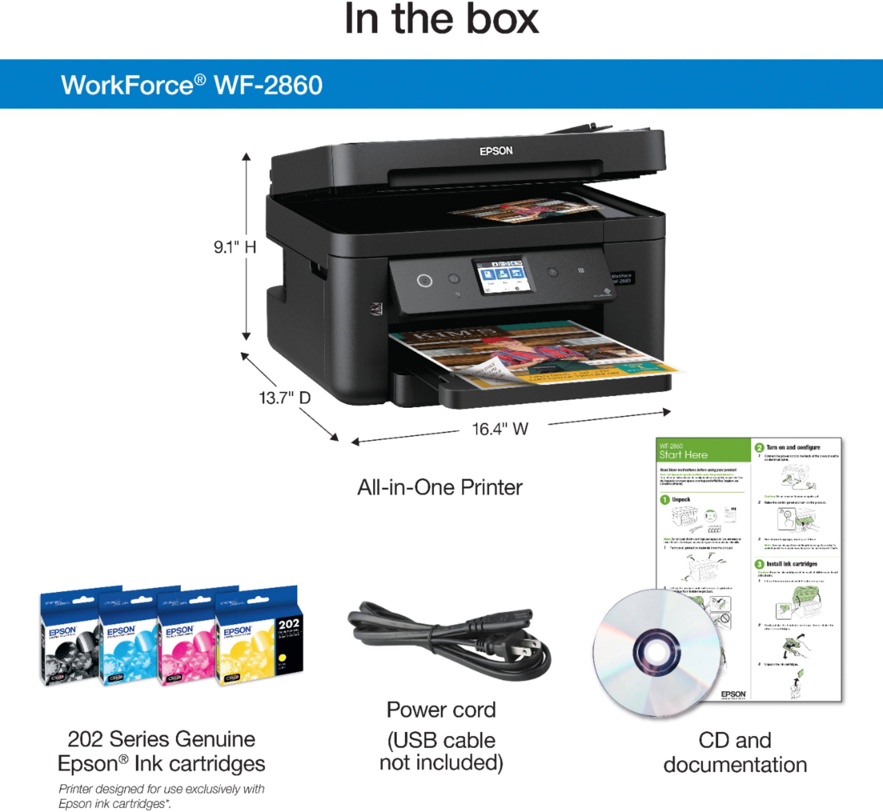 Alt View 21. Epson - WorkForce WF-2860 Wireless All-In-One Inkjet Printer - Black.