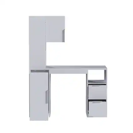 Front. Famapy - Famapy Multifunctional Craft Desk: Mobile, Organized & Versatile Workstation - White.