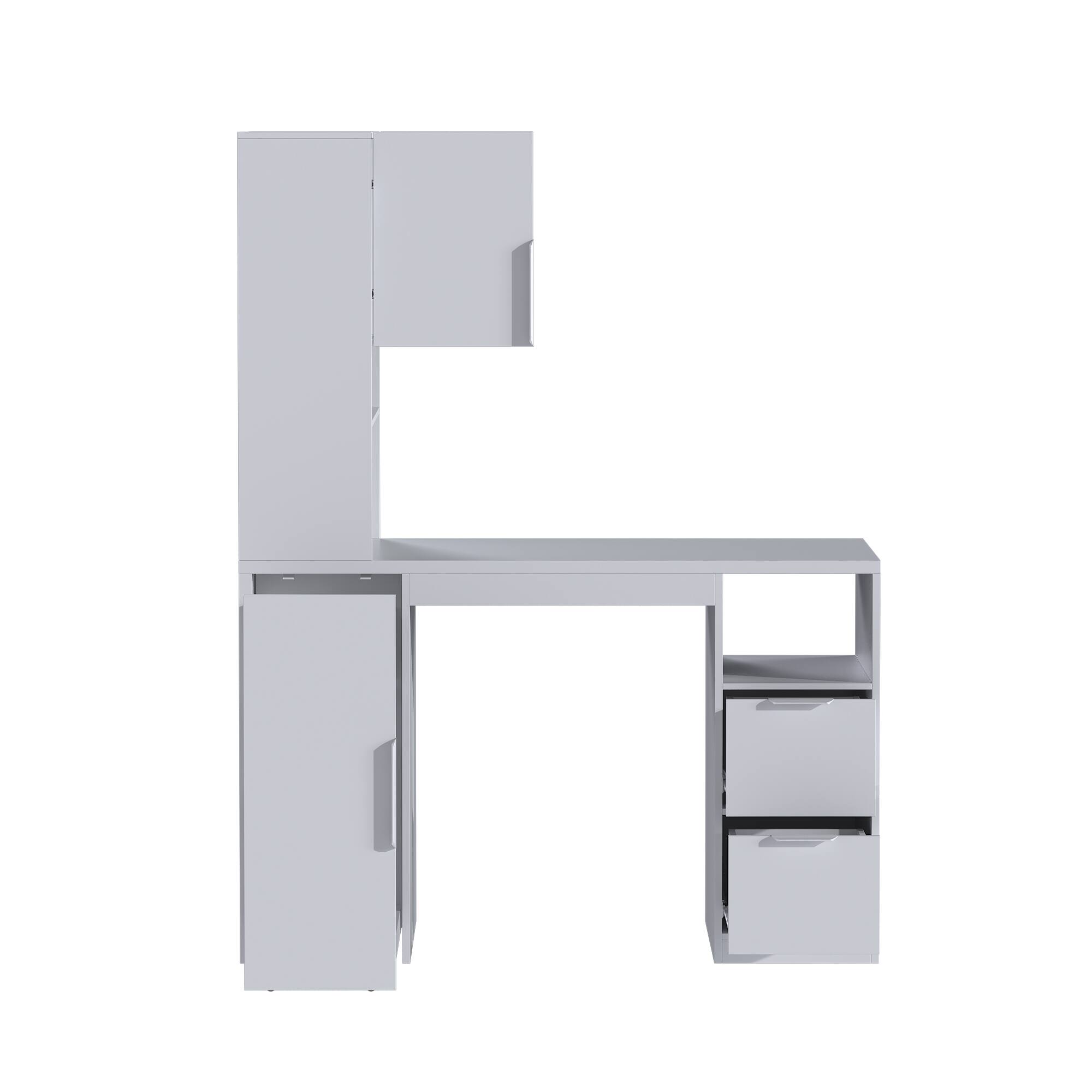 Front. Famapy - Famapy Multifunctional Craft Desk: Mobile, Organized & Versatile Workstation - White.