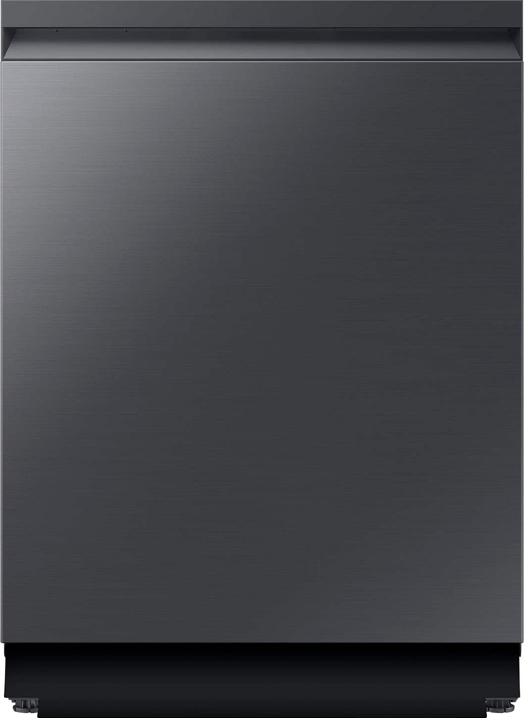Front. Samsung - 24" AutoRelease Dry Smart Built-In Stainless Steel Tub Dishwasher with 3rd Rack Washing System, 38dBA - Matte Black Steel.