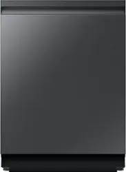 Samsung - 24" AutoRelease Dry Smart Built-In Stainless Steel Tub Dishwasher with 3rd Rack Washing System, 38dBA - Matte Black Steel - Front_Zoom