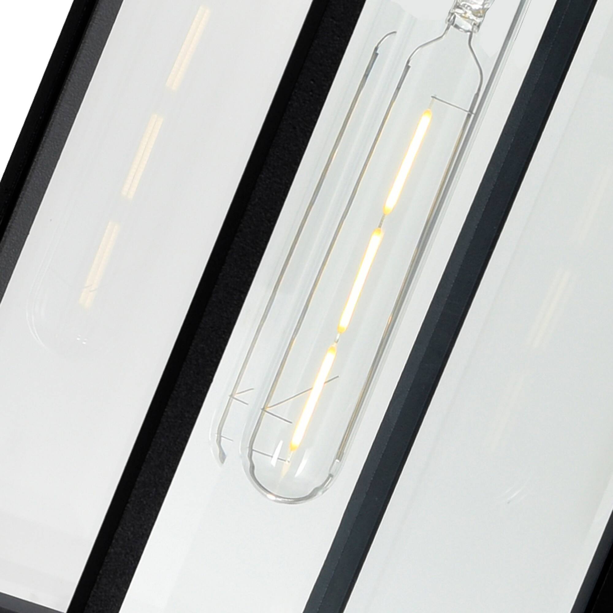 Alt View 1. CWI Lighting - Windsor 1 Light Black Outdoor Ceiling Light - Black.