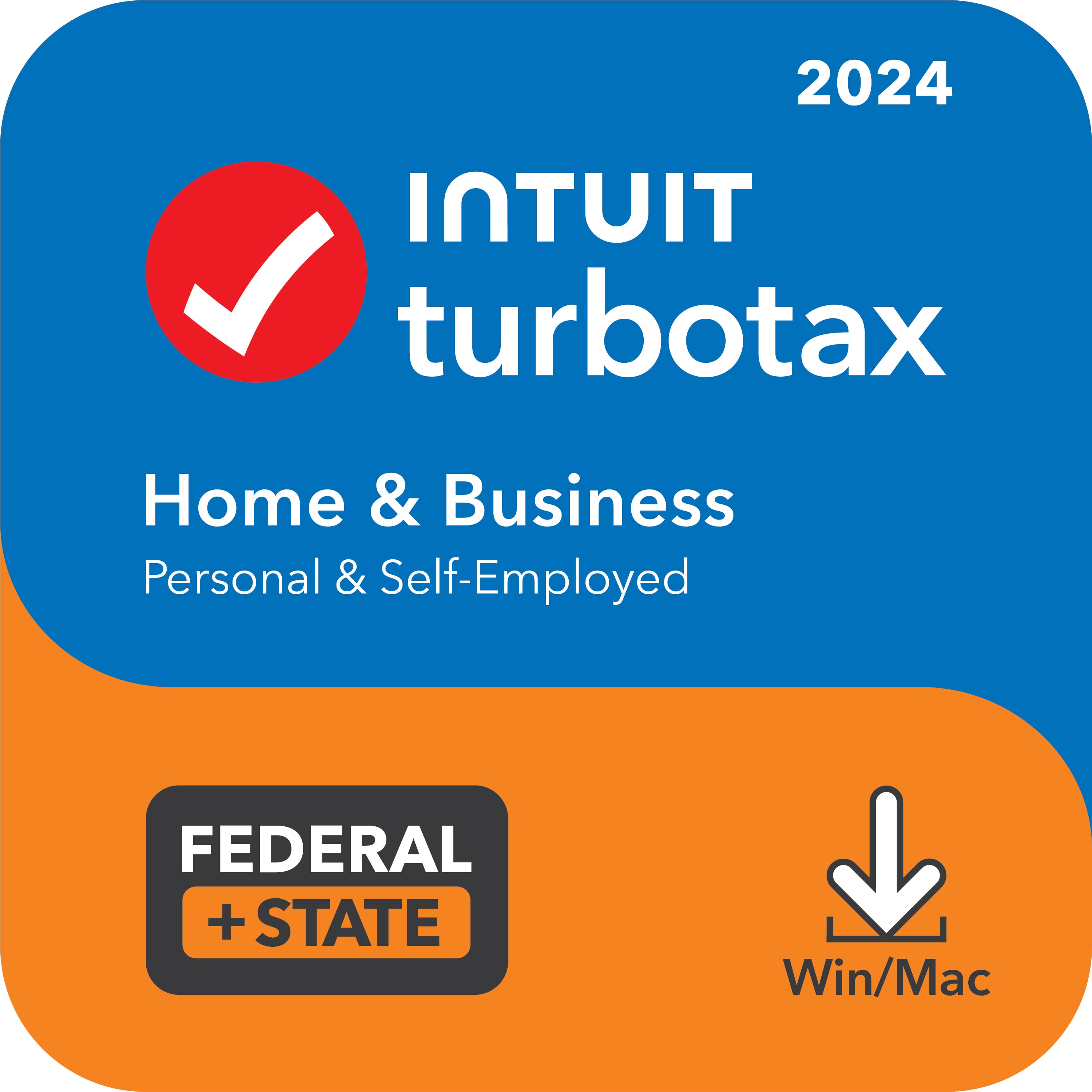 2024 Intuit Turbotax Home & Business Personal & Self-Employed Federal + State Win/Mac
