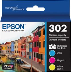 Epson - 302 4-Pack Standard Capacity Ink Cartridges - Assorted Color - Front_Zoom