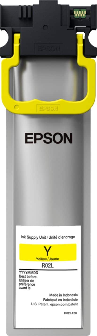 Front. Epson - R02L Standard Capacity - Yellow Ink Cartridge - Yellow.