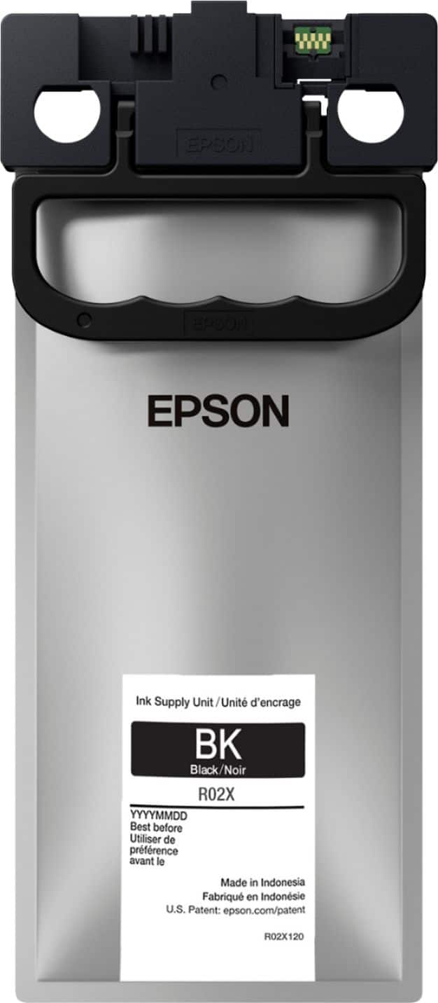 Front. Epson - R02X XL High-Yield - Black Ink Cartridge - Black.