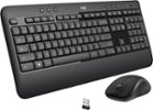 Logitech - MK540 Full-size Advanced Wireless Membrane Keyboard and Mouse Combo for PC - Black