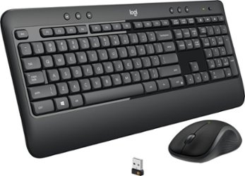 Logitech - MK540 Full-size Advanced Wireless Scissor Keyboard and Mouse Combo for PC - Black - Front_Zoom