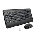 Logitech - MK540 Full-size Advanced Wireless Membrane Keyboard and Mouse Combo for PC - Black