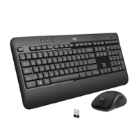 Logitech - MK540 Full-size Advanced Wireless Membrane Keyboard and Mouse Combo for PC - Black - Front_Zoom