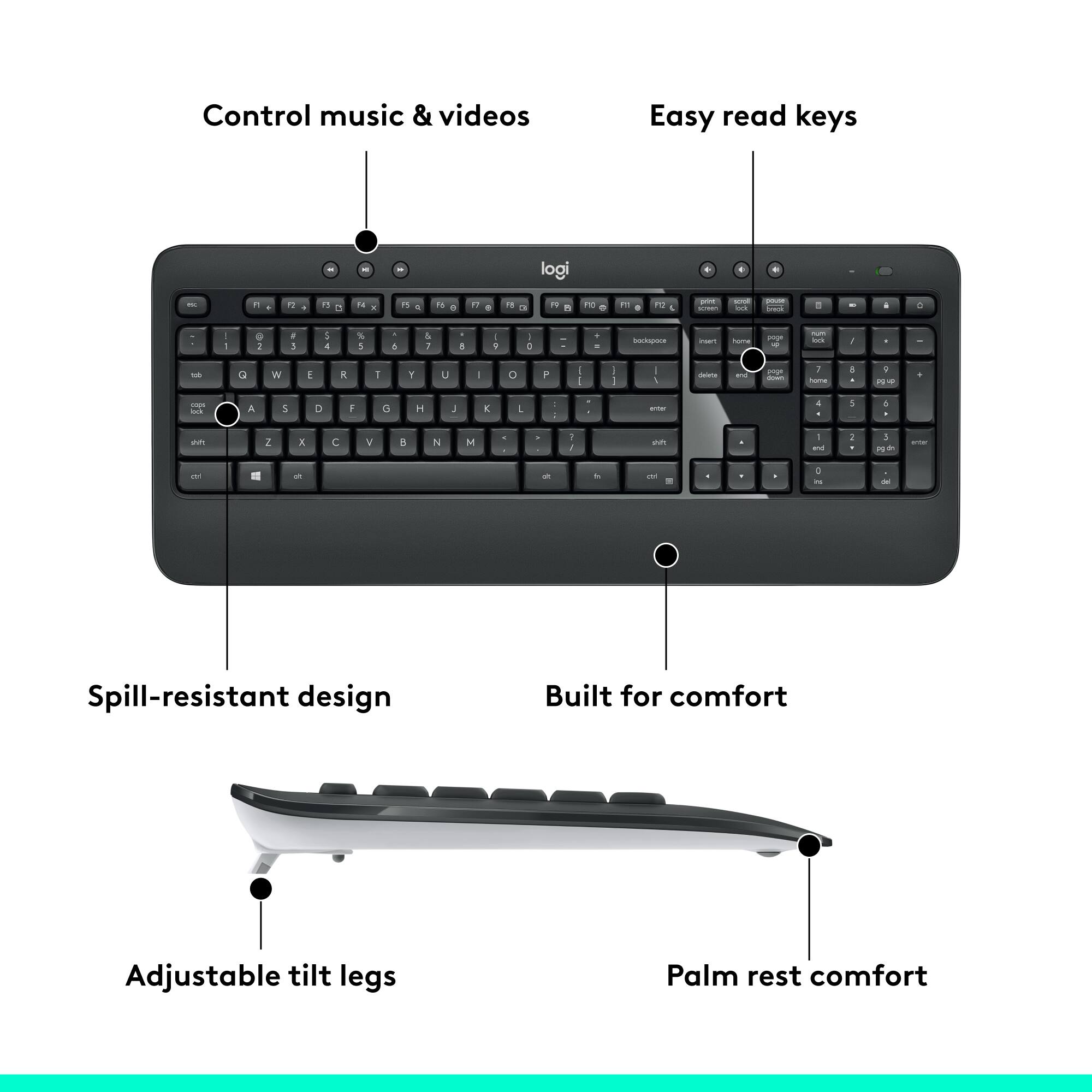 Logitech MK540 Full size Advanced Wireless Membrane 46 OFF