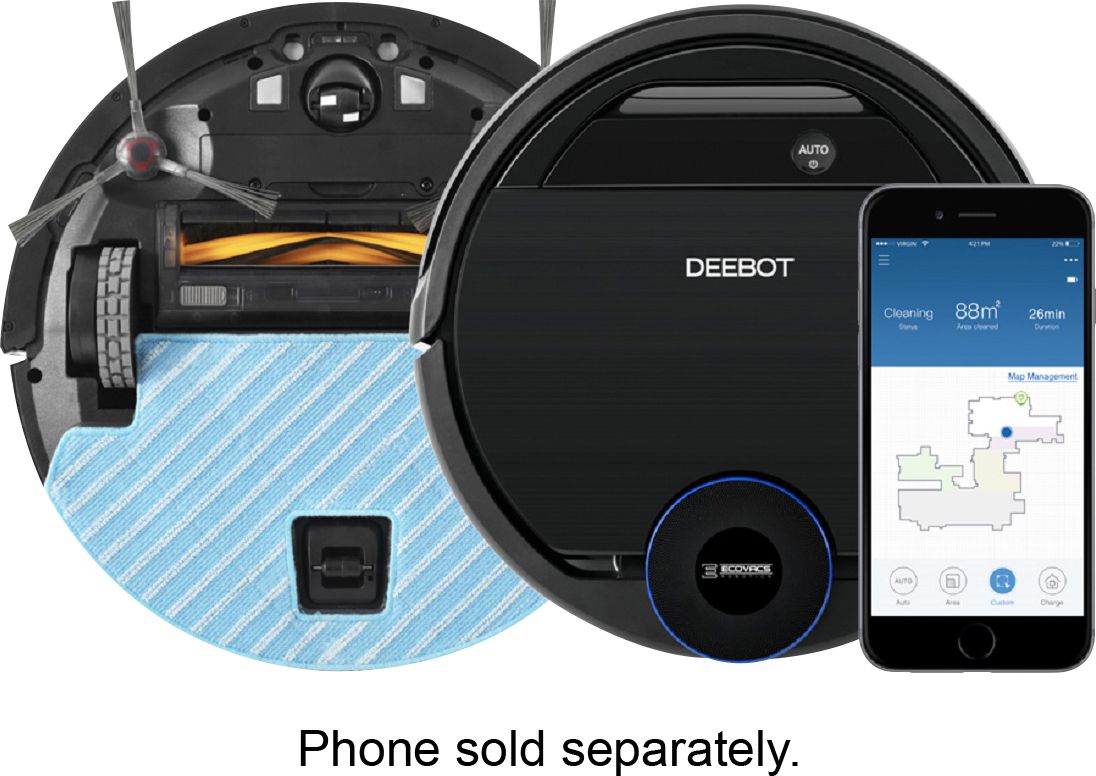 for Carpet Adaptive Floor Sensing Technology Smart Robotic Vacuum Bare Floors with Intelligent Mapping ECOVACS DEEBOT OZMO 930 and Compatible with Alexa Ecovacs Robotics DG3G OZMO Mopping Technology Pet Hair 