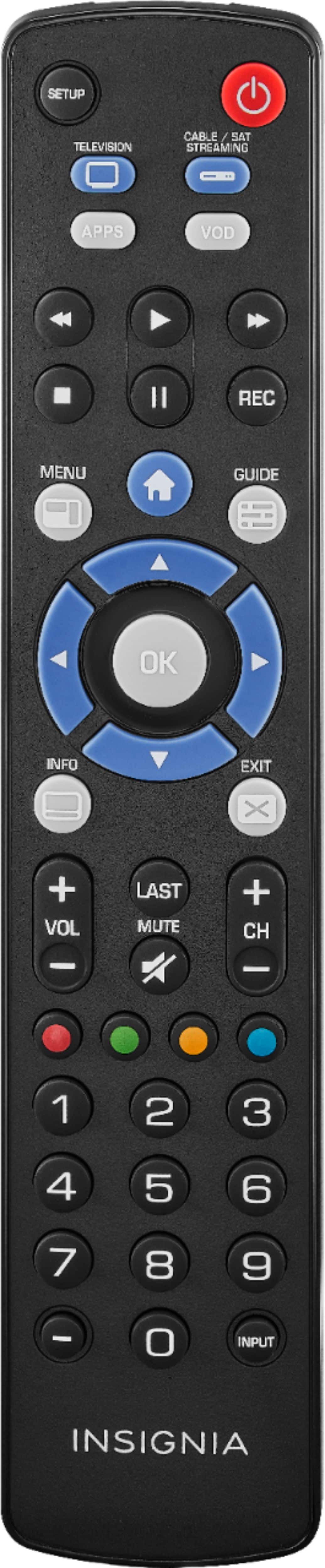 Angle. Insignia™ - Universal 2-Device Remote - Black.