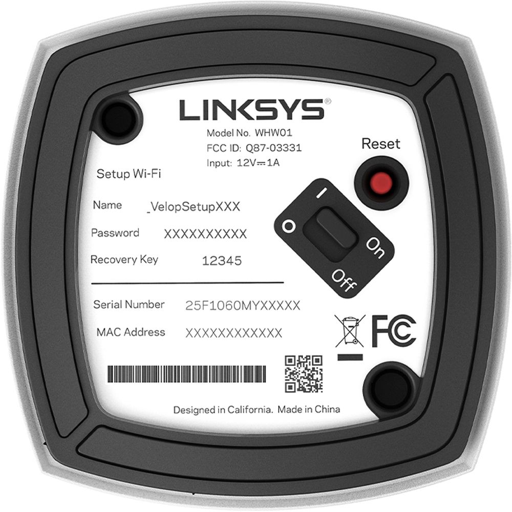 LINKSYS VELOP JR BORNE WIFI AC1300 Mbps MESH pack de 3 bornes - Aliscom
