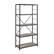 Angle. Walker Edison - Rustic Industrial Metal and Wood 5-Shelf Bookcase - Grey Wash.