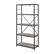 Left. Walker Edison - Rustic Industrial Metal and Wood 5-Shelf Bookcase - Grey Wash.