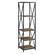 Angle. Walker Edison - X-frame Industrial Wood and Metal 4-Shelf Bookcase - Rustic Oak.