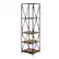 Left. Walker Edison - X-frame Industrial Wood and Metal 4-Shelf Bookcase - Rustic Oak.