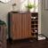 Alt View 13. Walker Edison - Bar Cabinet with Wine Storage - Dark Walnut.