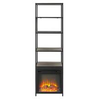 Walker Edison - 4-Shelf Bookcase - Gray Wash - Front_Zoom