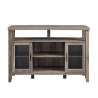 Walker Edison - Tall Storage Buffet TV Stand for TVs up to 55" - Grey Wash - Front_Zoom