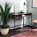 Alt View 16. Walker Edison - Home Office Glass Storage Computer Desk - Dark Walnut.