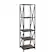 Left. Walker Edison - X-frame Industrial Wood and Metal 4-Shelf Bookcase - Grey Wash.