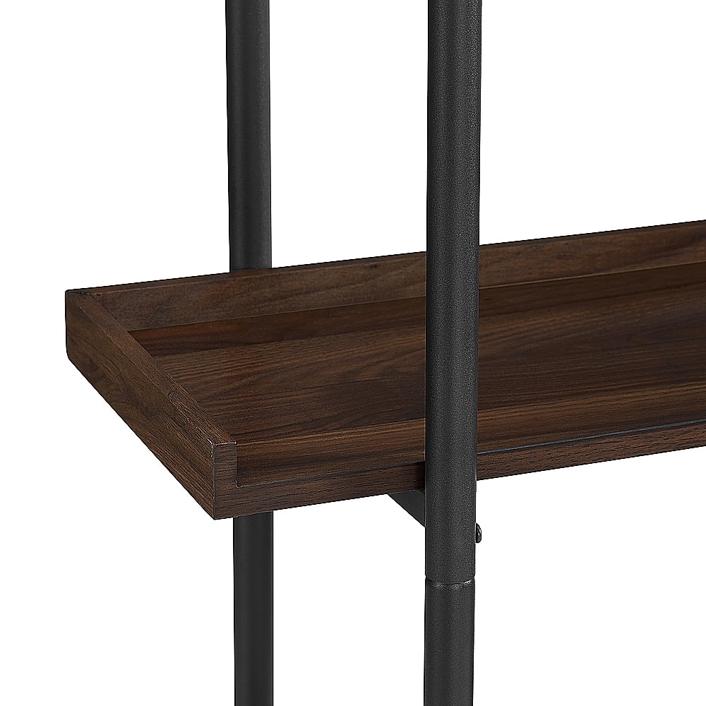 Alt View 12. Walker Edison - Urban Pipe 5-Shelf Bookcase - Dark Walnut.