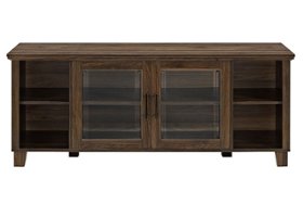 Walker Edison - 58" Farmhouse Columbus TV Stand Console for Most Flat-Panel TVs Up to 65" - Walnut - Front_Zoom