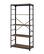 Angle. Walker Edison - Industrial Wood 4-Shelf Bookcase - Rustic Oak.
