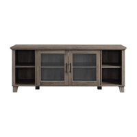 Walker Edison - Rustic Farmhouse Columbus TV Stand Cabinet for Most Flat-Panel TVs Up to 65" - Grey Wash - Front_Zoom