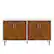 Front. Walker Edison - 58” Mid Century Modern Faux Bookmatch Buffet/TV Stand Fits Most TVs up to 65" - Brown / White.