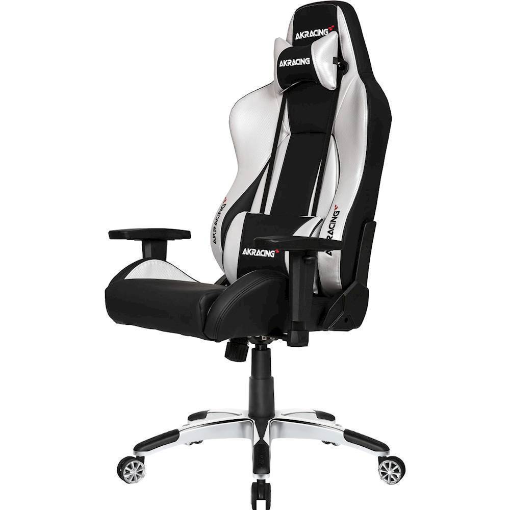 Left View: AKRacing - Masters Series Premium Gaming Chair - Silver